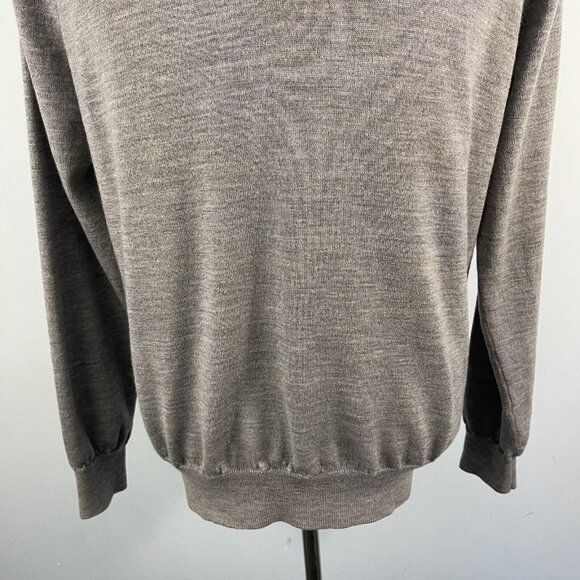 Untuckit Men's Merino Wool 1/4 Zip Sweater Gray Size Large - Picture 6 of 11